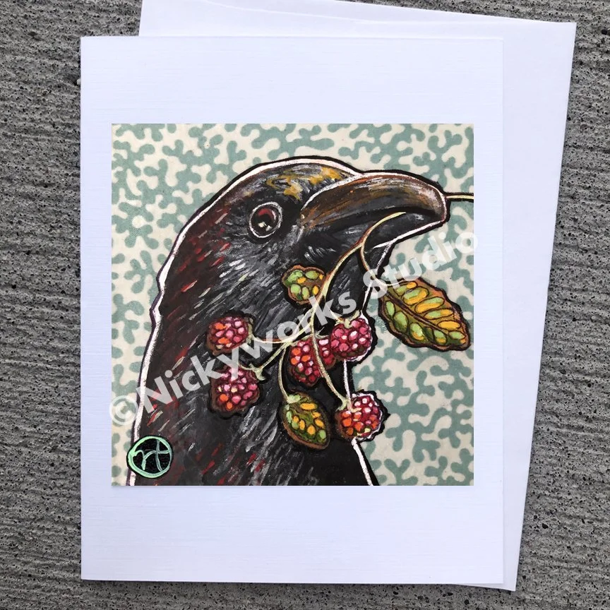 Crow Greeting Card