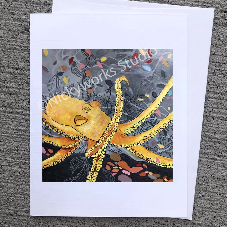 Octopus greeting card