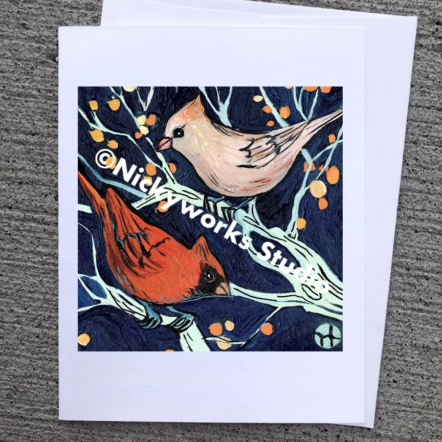 Cardinal greeting card