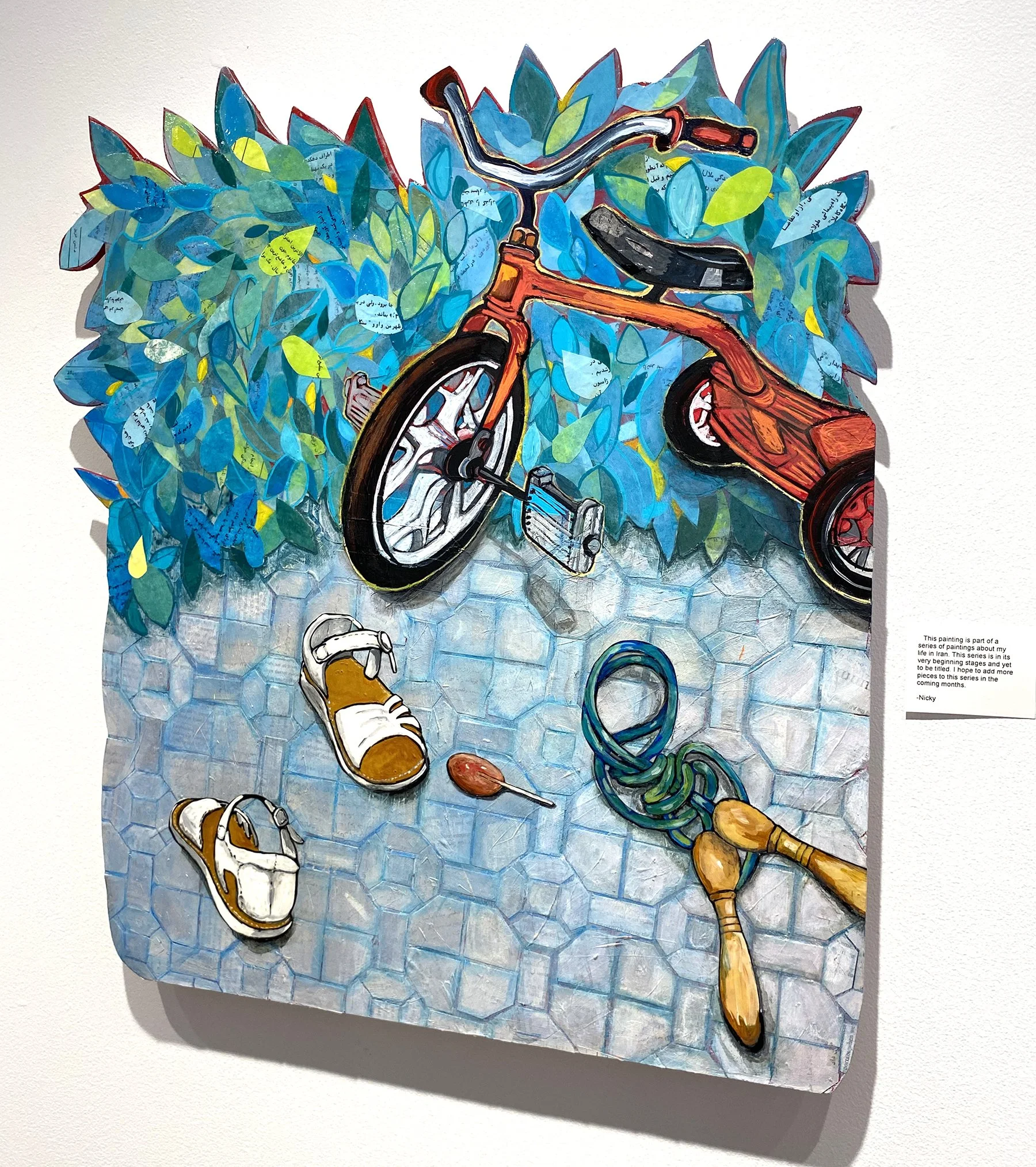 'The First Moments of Summer Vacation', mixed media on MDF board
Part of the 2024 InShow at the Wyoming Center For the Arts, Recipient of a cash award