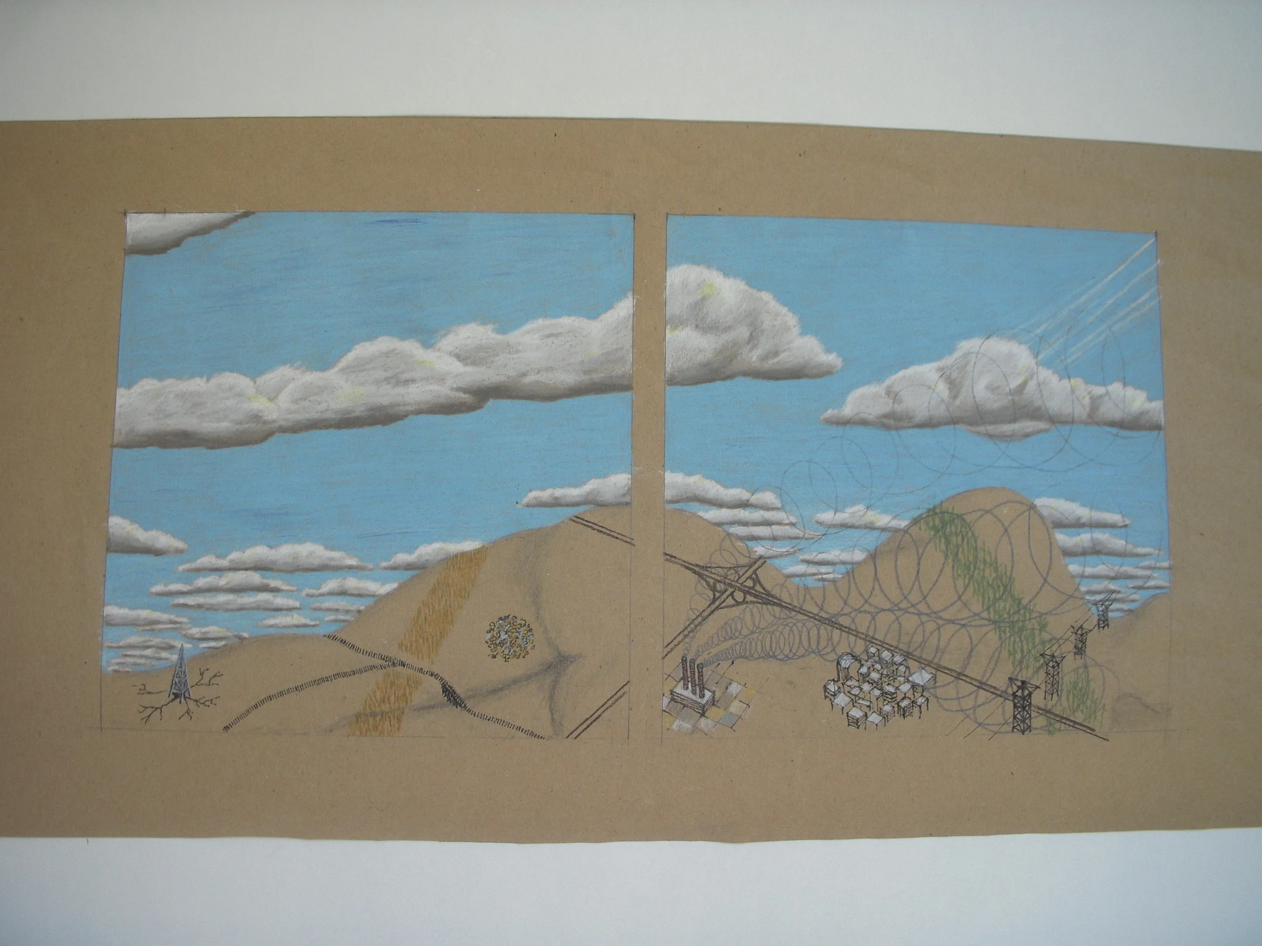 Recumbent Landscape II, study