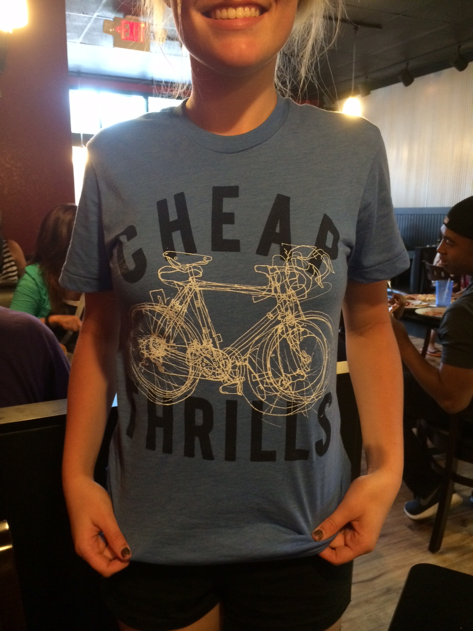 Modeling my new shirt at Crust 54 Pizza in Holland, MI