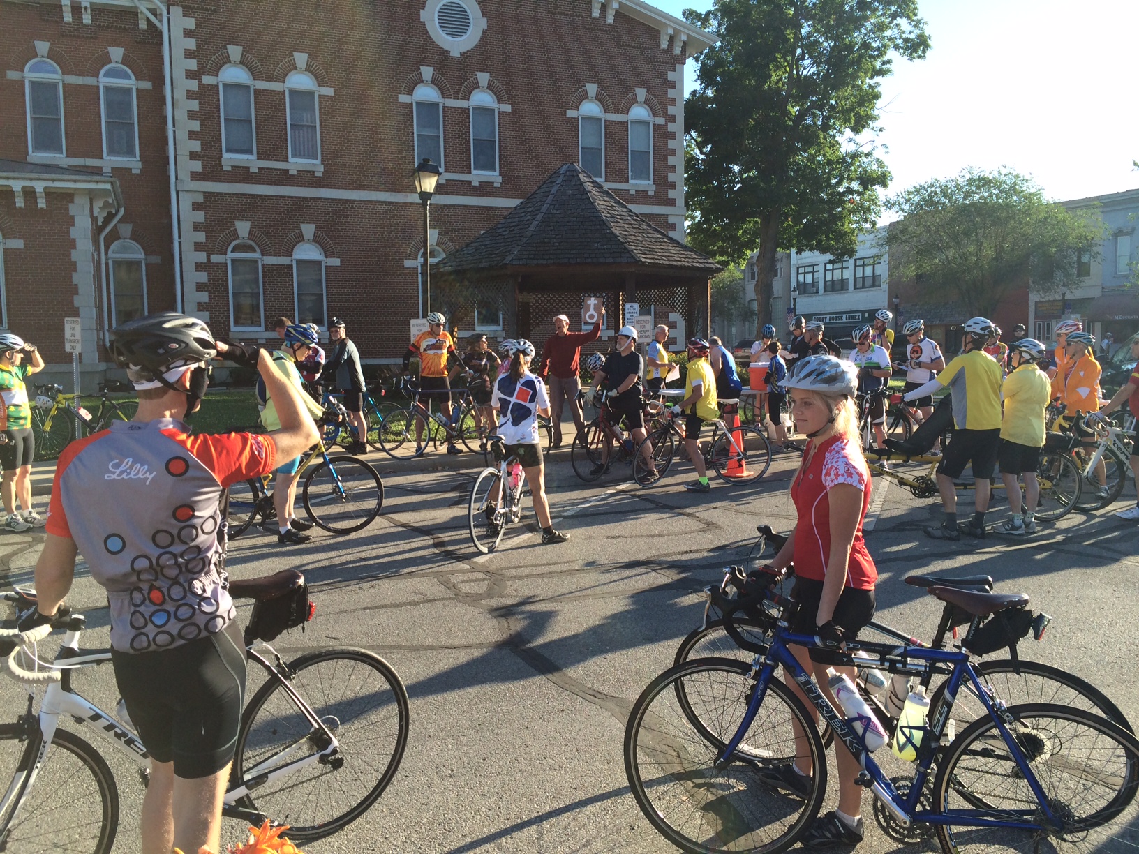The Safety Briefing before the CIBA Cemetery Ride