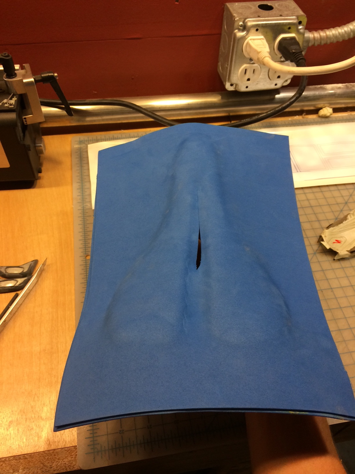 Here's a top view of what i looked like once I got the foam applied to the whole surface. 