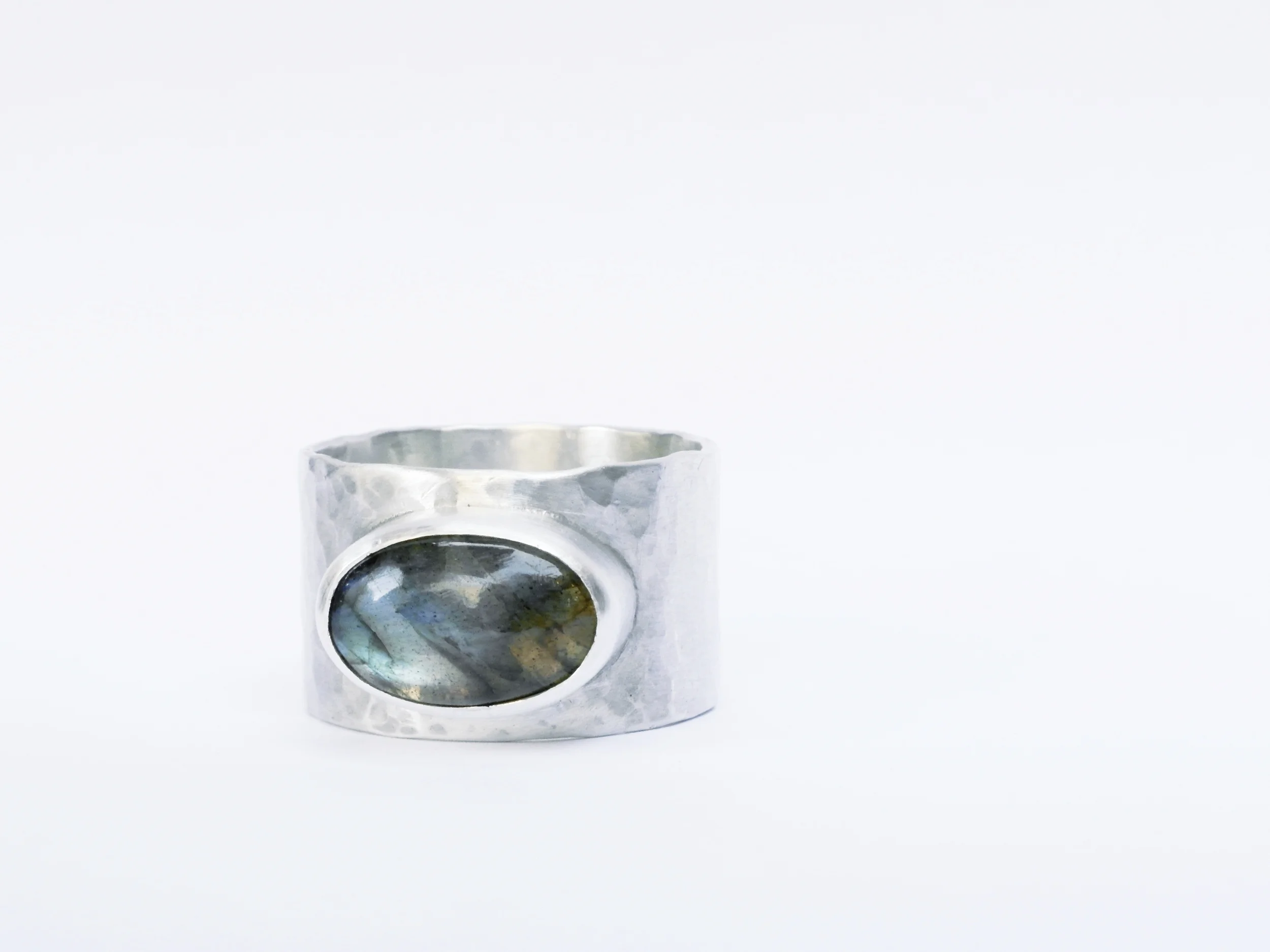 Labradorite Cabochon in Silver Ring