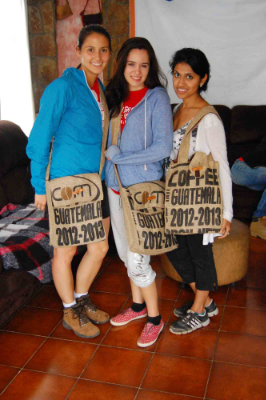 Burlap bags ready for use!