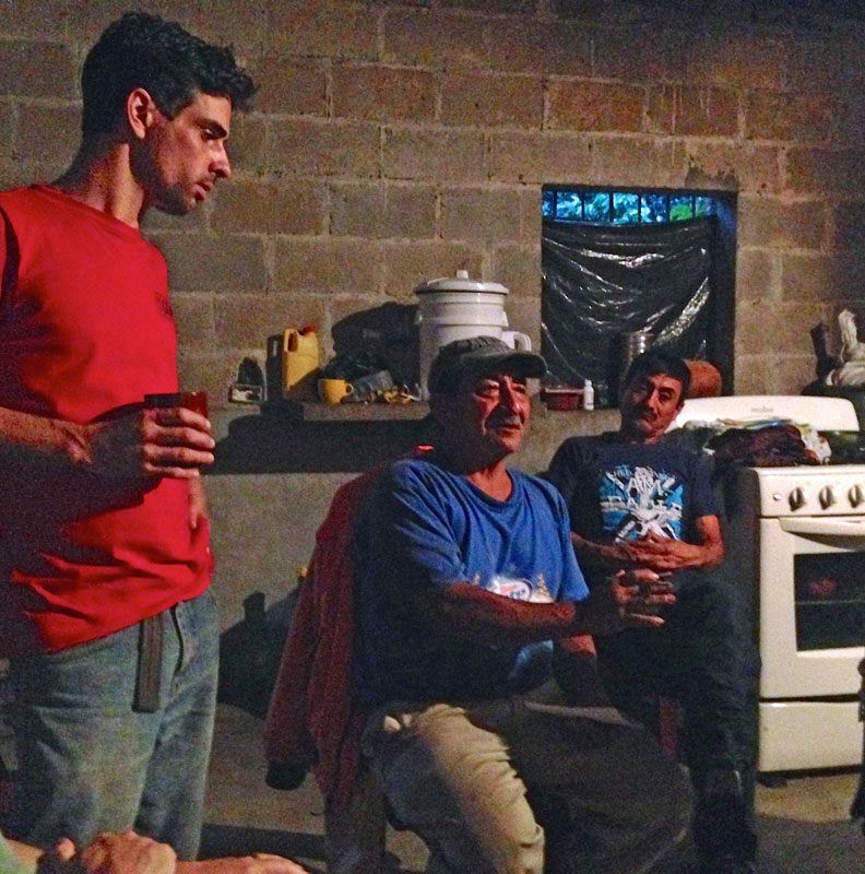 Rigoberto (center) sharing his experience as a coffee grower.