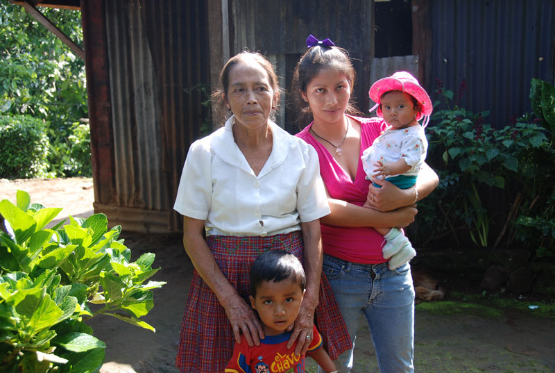 Jacinta with one of her daughters and two of her grandchildren