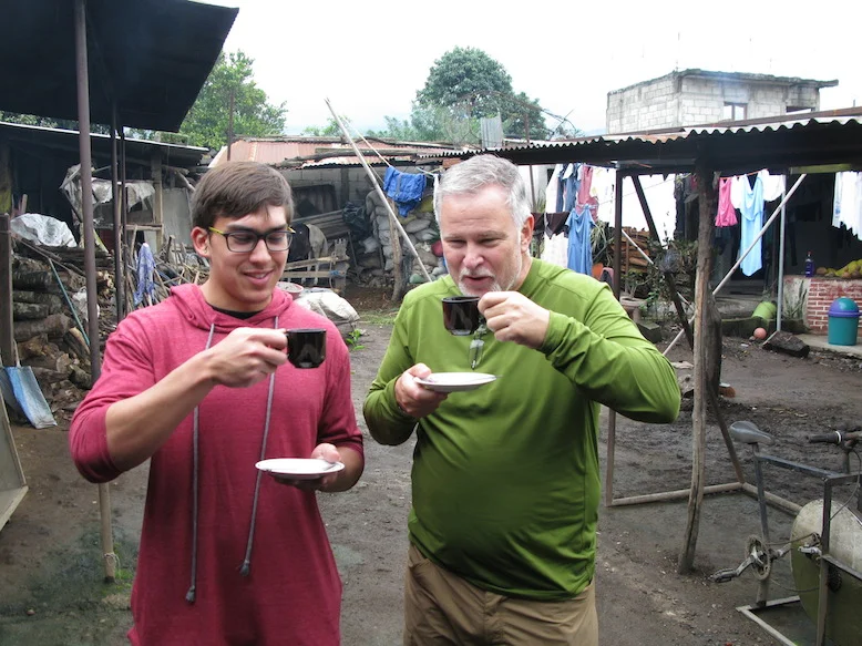 Then, they enjoy those beans in a piping hot cup of excellent coffee.