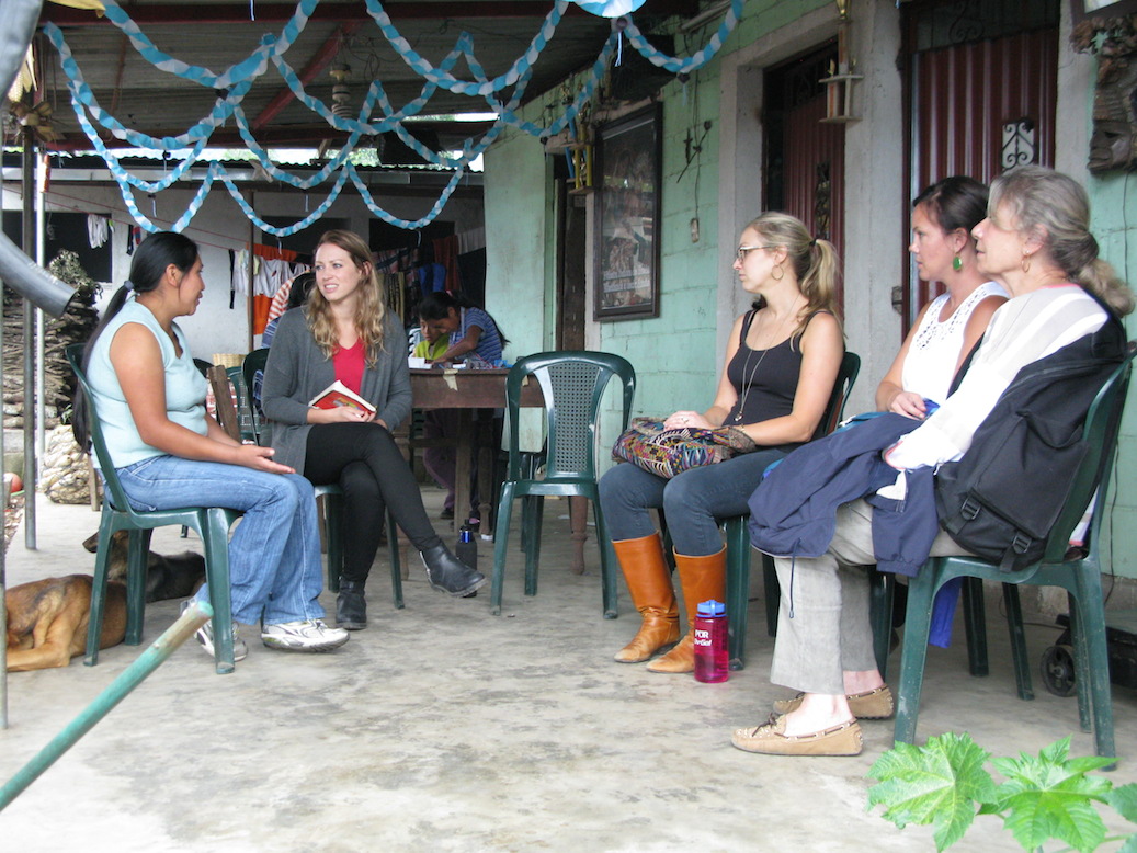 From left to right, Marta from the cooperative; Lottie from DLG; and Caroline, Pilar and Christine from BFB.