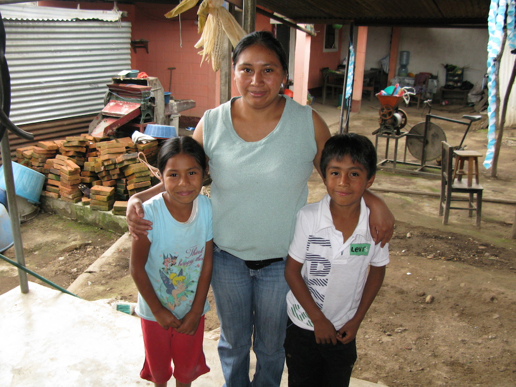 Marta with her daughter and son.