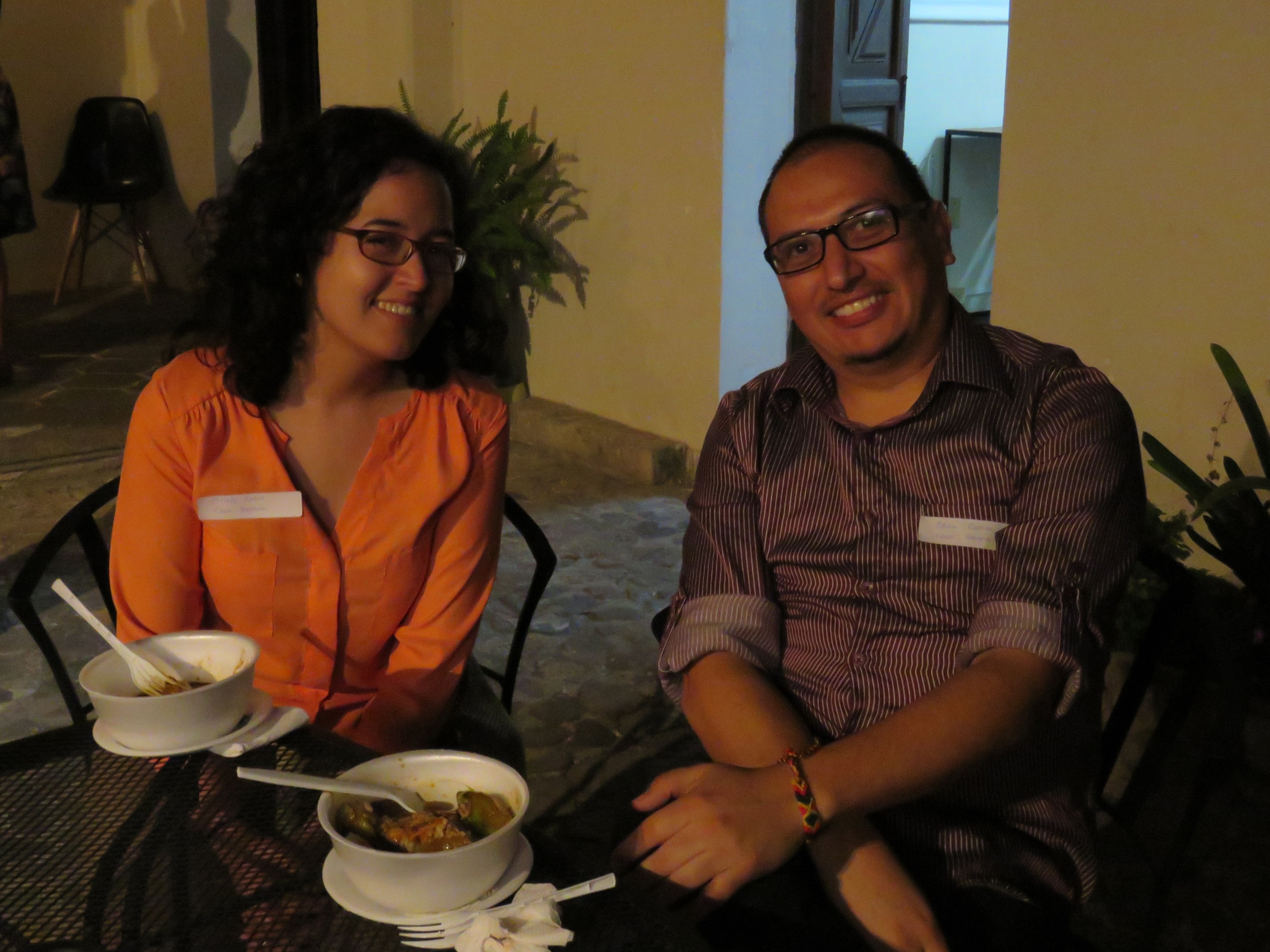 couple enjoying meal together