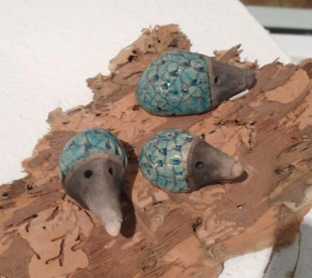 Hedgehog family by Caroline Munro.