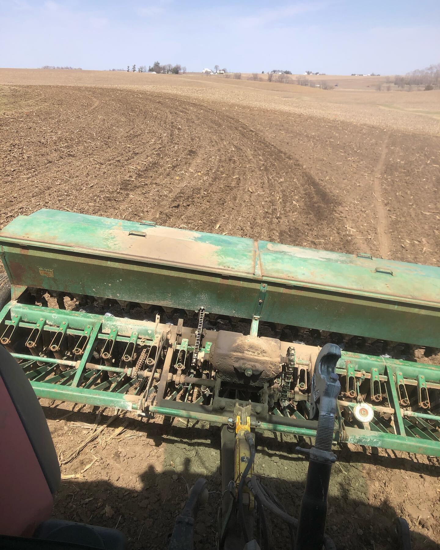 Seeded a new pasture today for our broiler chickens with a salad bar mix of alfalfa, kale, cowpeas, rye, rape, clover, turnips, buckwheat and oats. Look forward to grazing this mix in June. #pasturedpoultry #familyfarm #spring2022