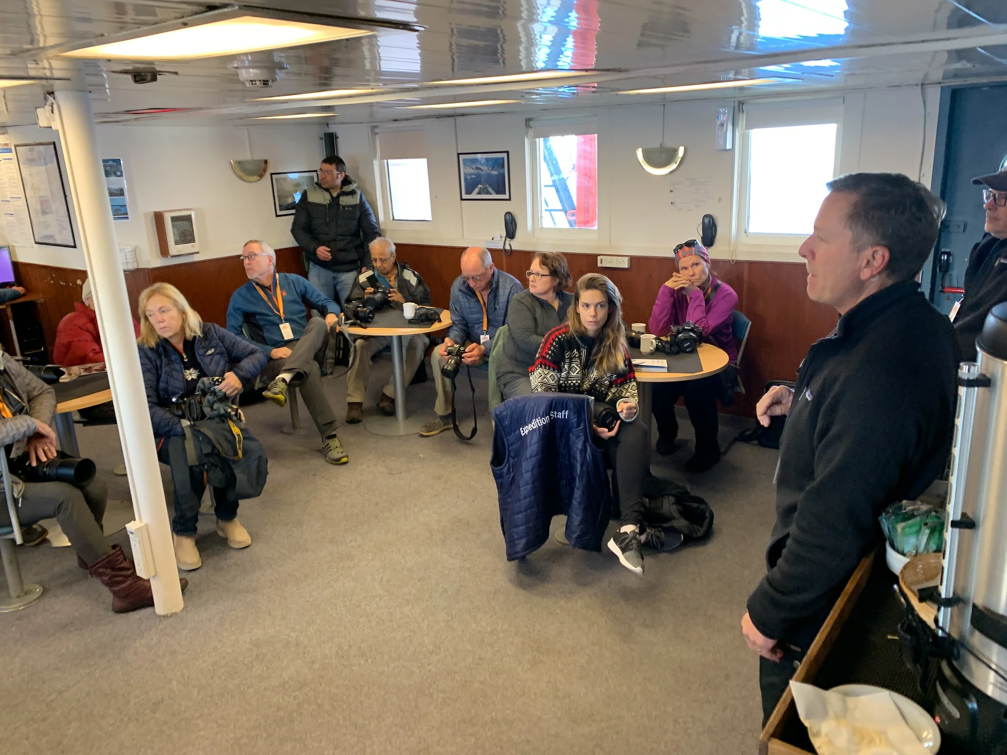 Marc Muench and I taking just Nikon photographers so we can better prepare them before we go out into the field to photograph wildlife. Other camera brands went with Pro Photographers that use their specific camera brands