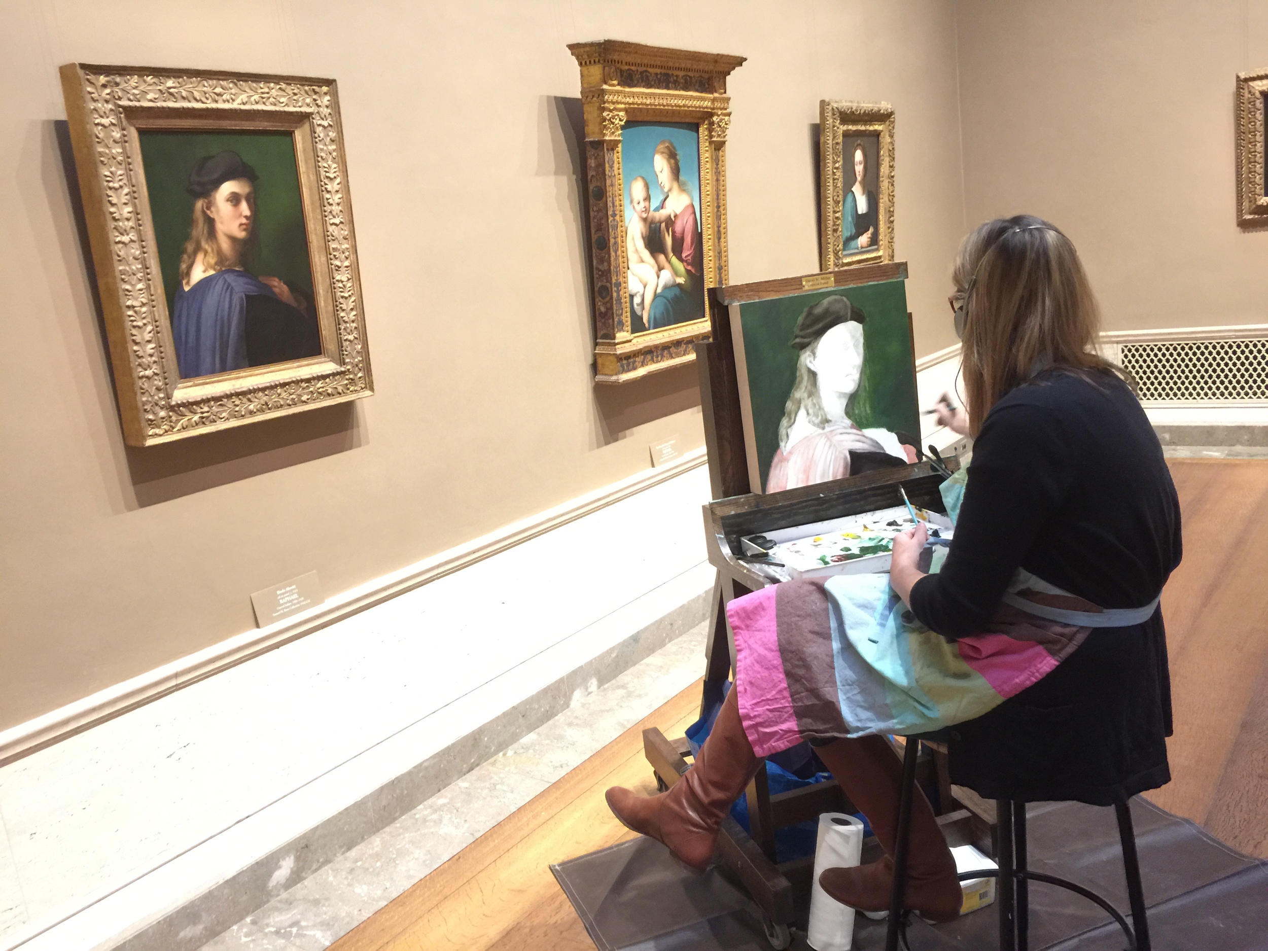 Karash Payne copying at the National Gallery of Art