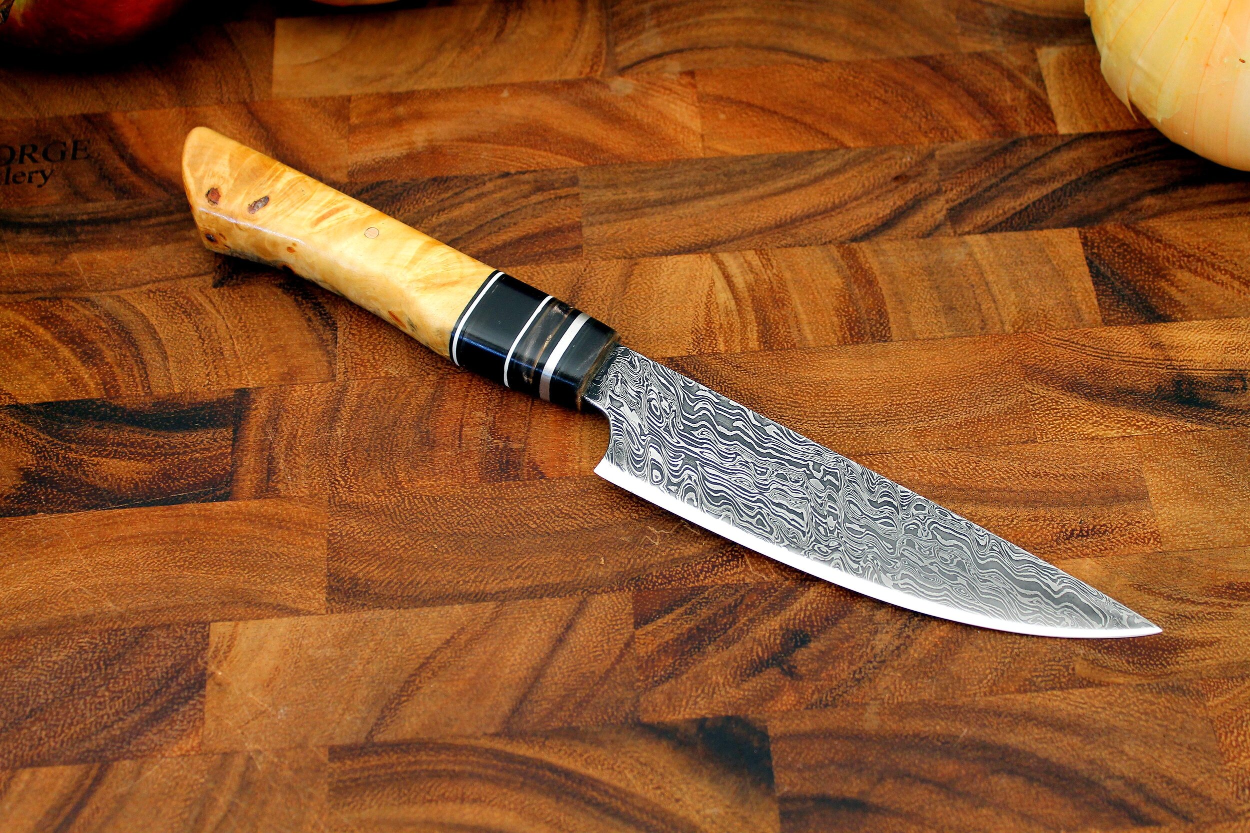 Olivewood Bench Knife — DogHouse Forge