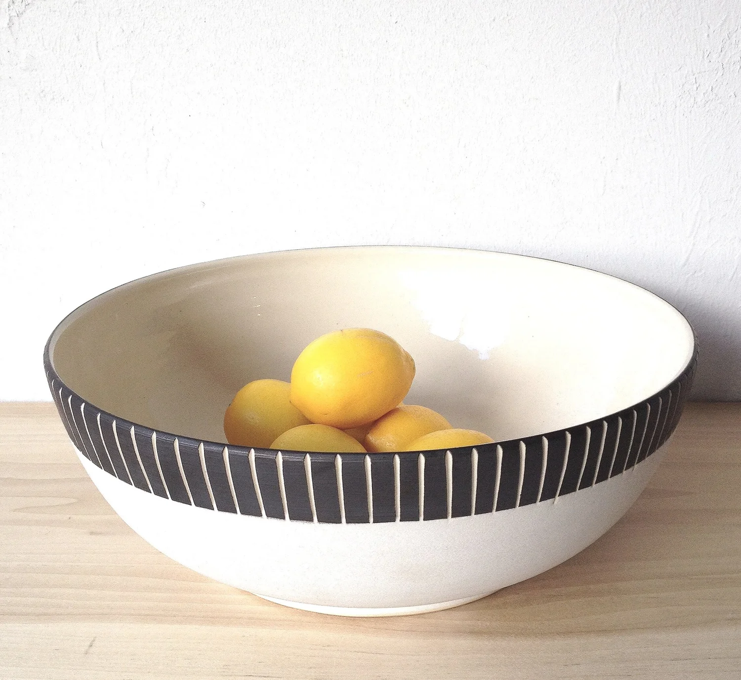Striped Serving Bowl — Jessica Wertz Ceramics