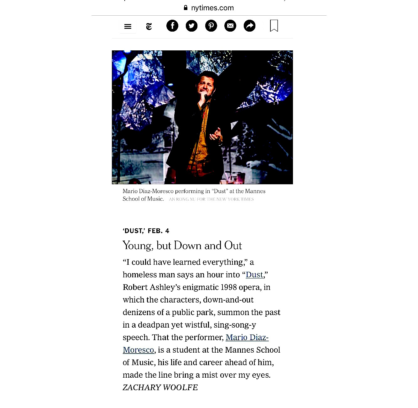 Dust in The New York Times. Photo by An Rong Xu. www.nytimes.com