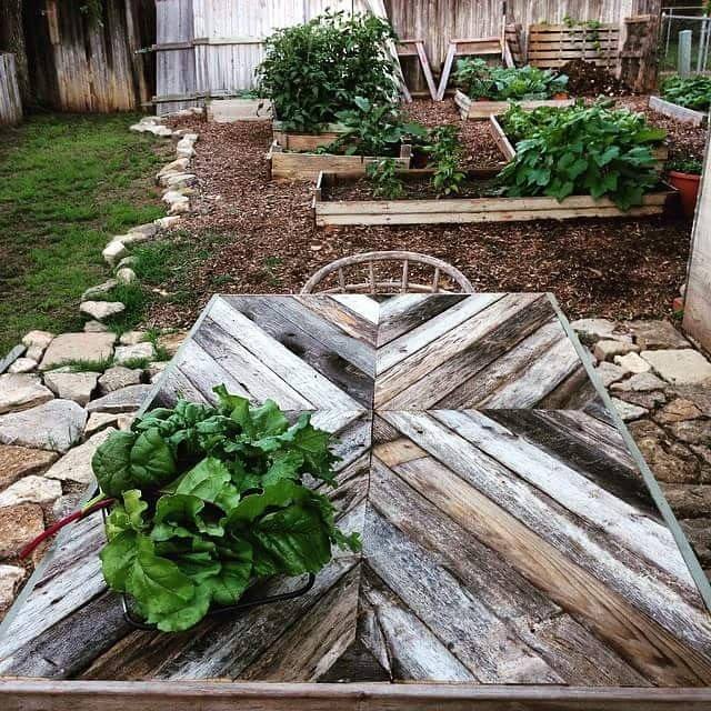A few of Forrest's first tables and a glimpse of his gardening! Yum!