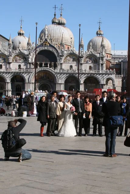 A wedding party &nbsp;at Piazza San Marco.