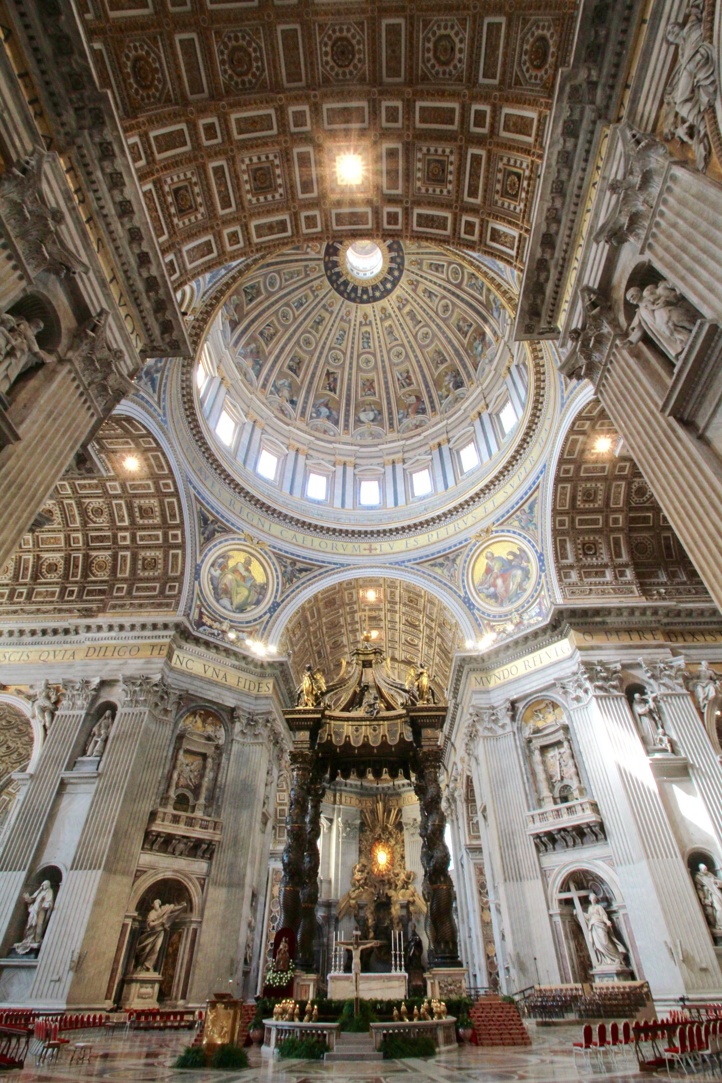 St. Peter's Basilica: Michelangelo designed the Great Crossing and the dome
