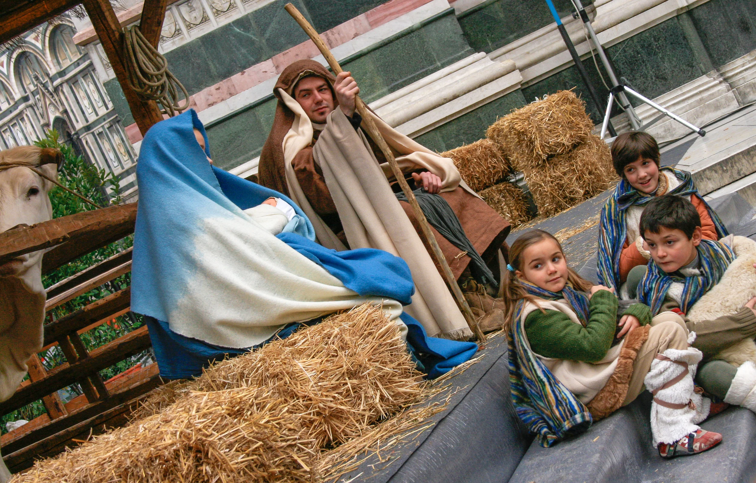 The live Nativity at the Duomo in Florence