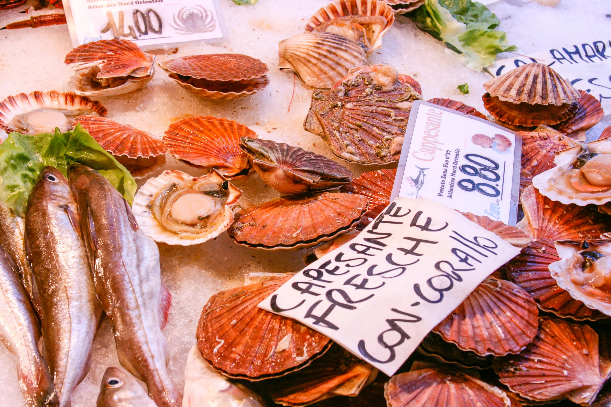 Fresh seafood at the Mercati di Rialto