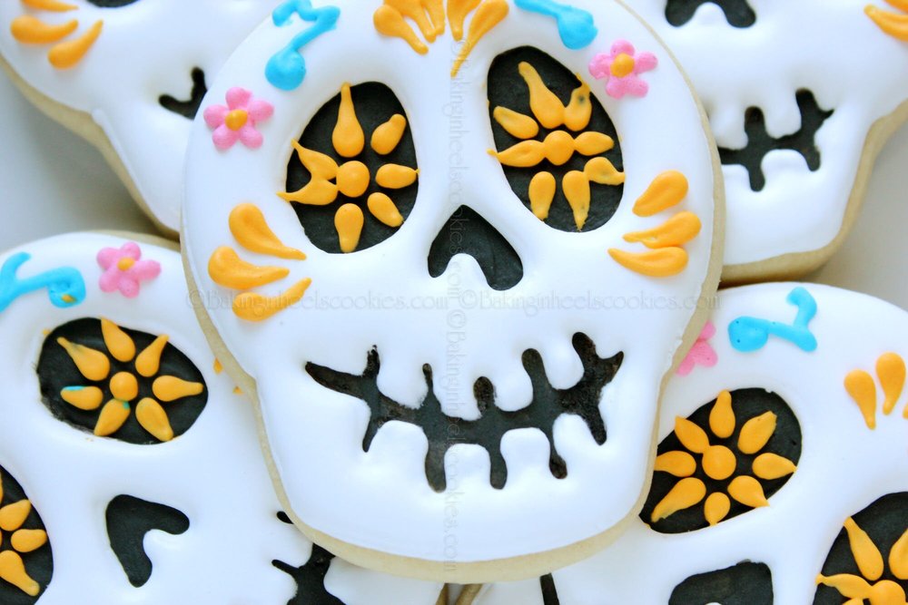 Sugar Skull Decorated Cookies