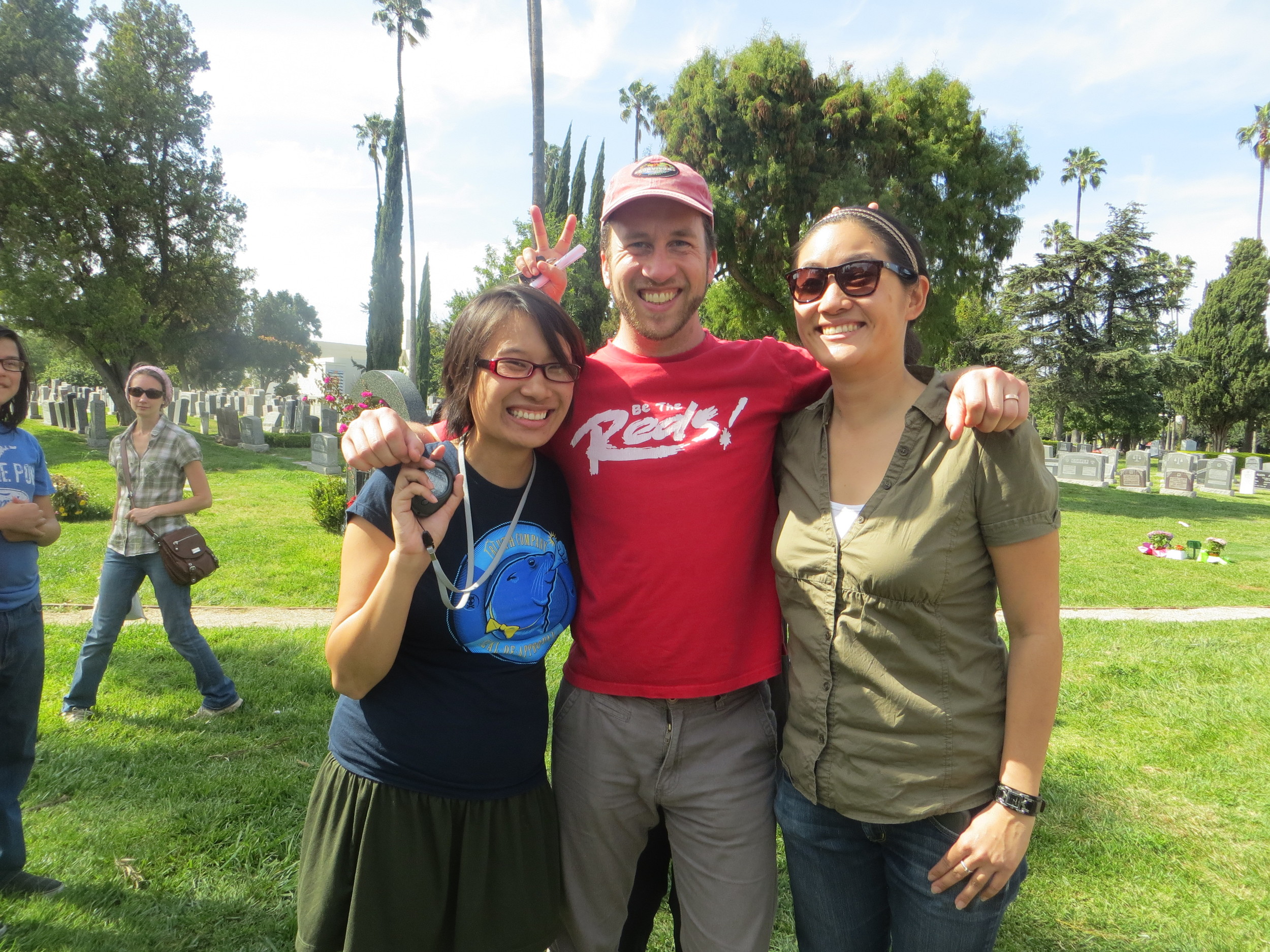 The Play Folk triumvirate: Willa, Myles, and Lily.