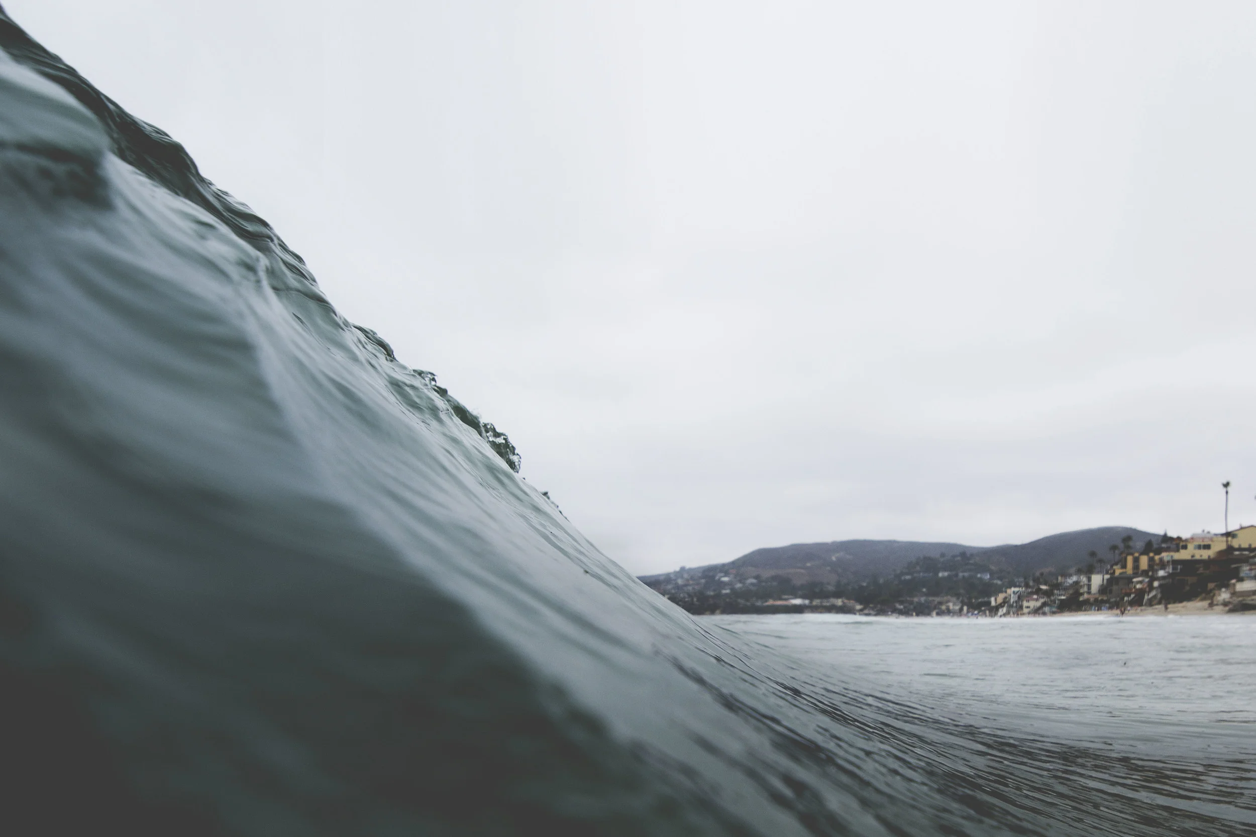 Walled up and cloudy one day in Laguna Beach