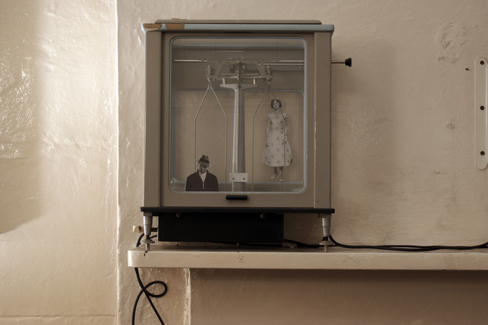 Collage installed into and responding to environment at Nautilus Press, London