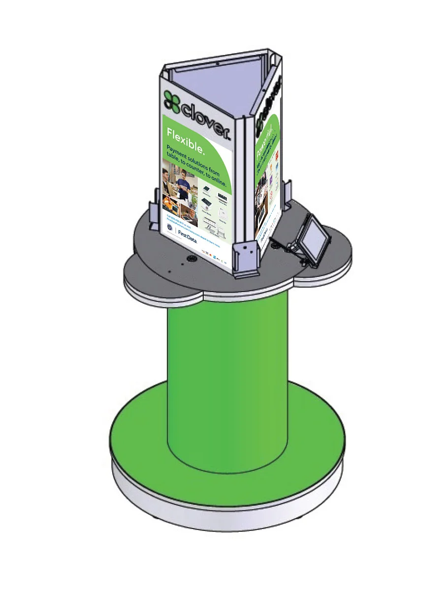 Three Panel Display Tower
