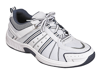 Monterey Bay by Orthofeet Gray/White Sizes: 7-15 (N, M, W, XW, XXW)