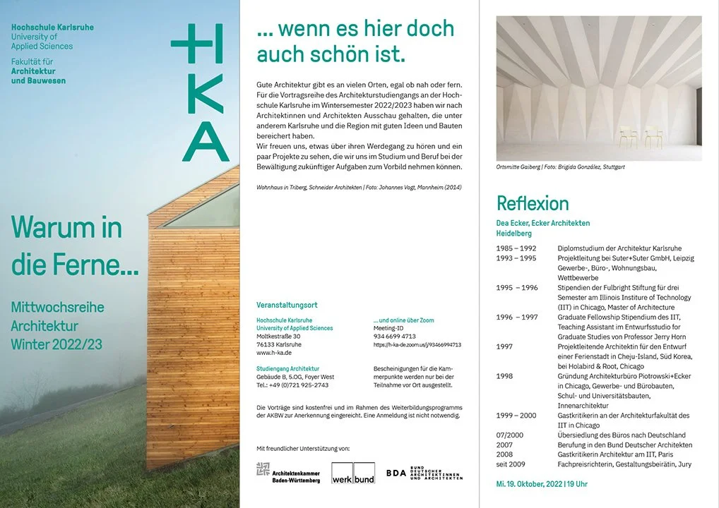 Reflexion: Warum in die Ferne... wenn es hier doch auch schön ist.