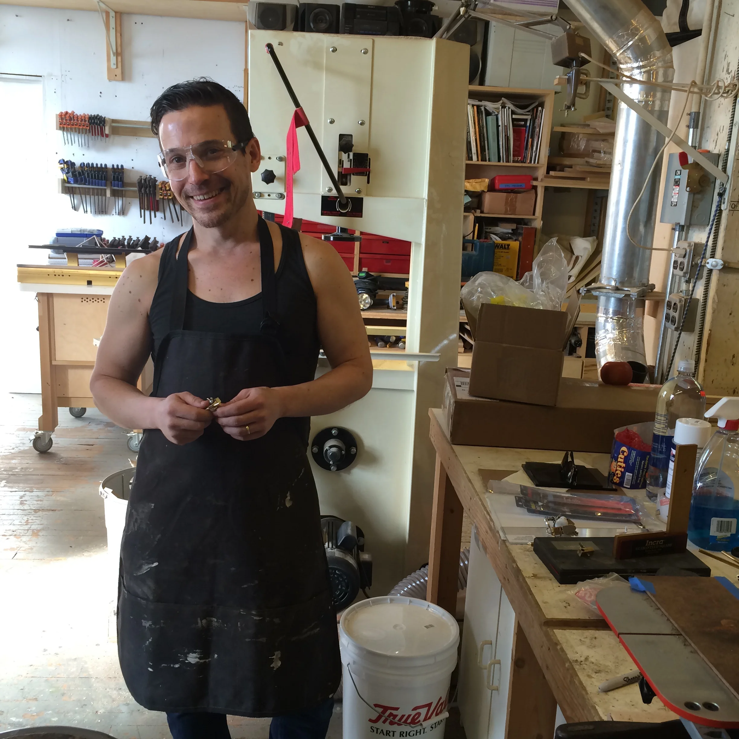 Jamille in his Brooklyn workshop.