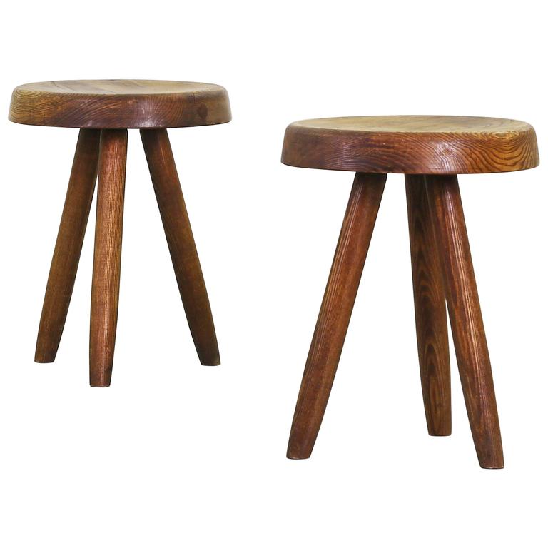 pair of stools by charlotte perriand