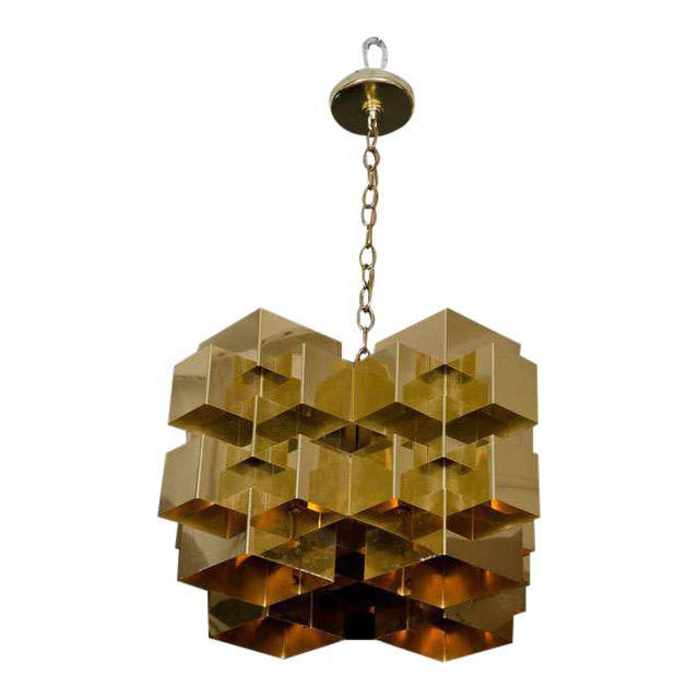 Curtis Jere Cubist Chandelier