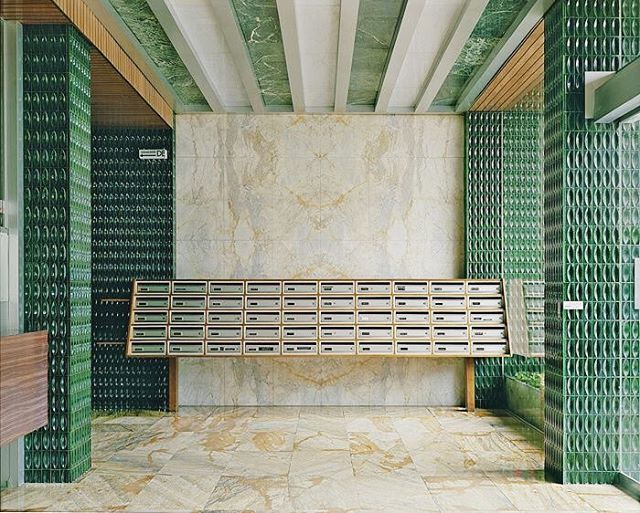 Entrance lobby of La Barre Saint-Just apartment building by Georges Maillols | co. @ad_magazine