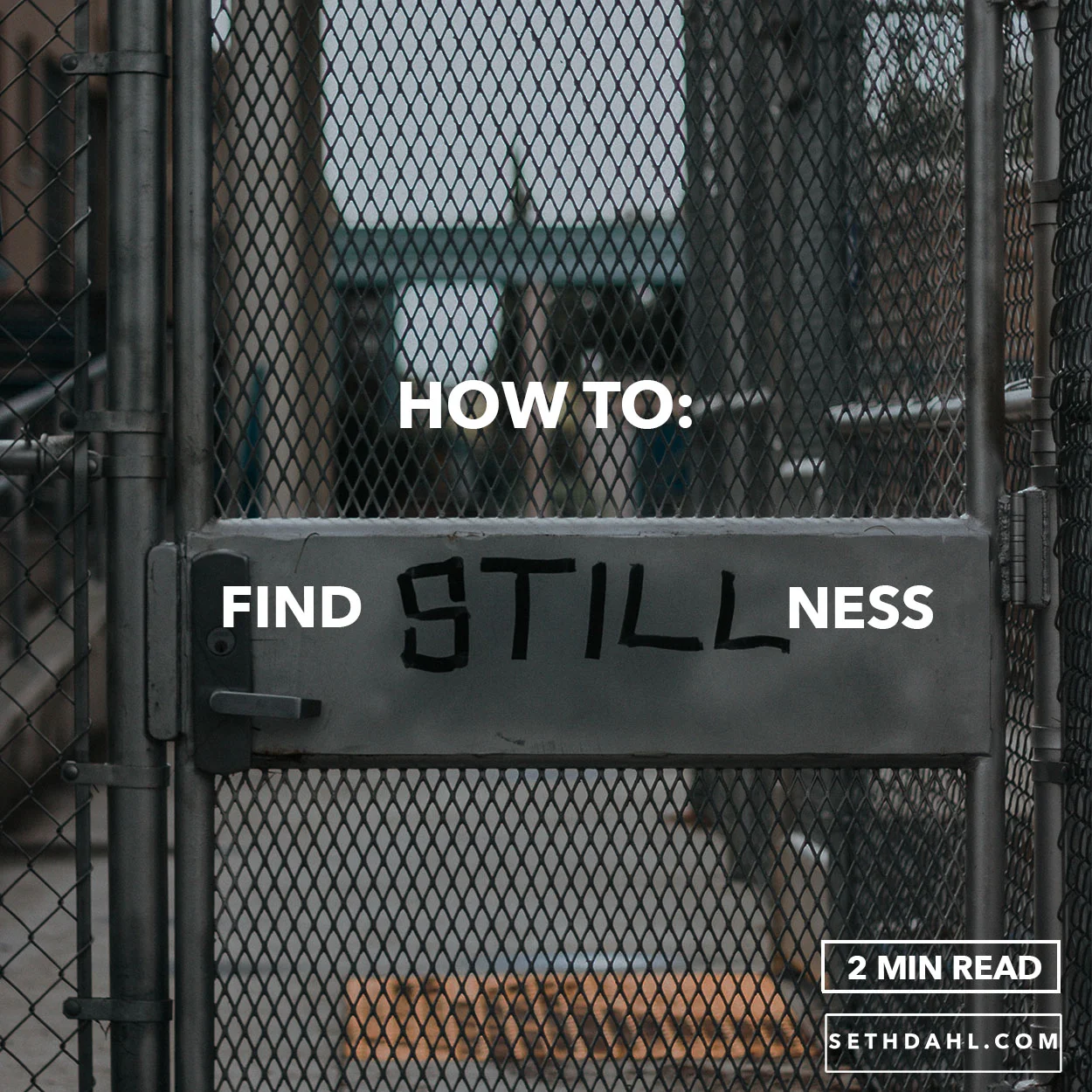 How to Find Stillness