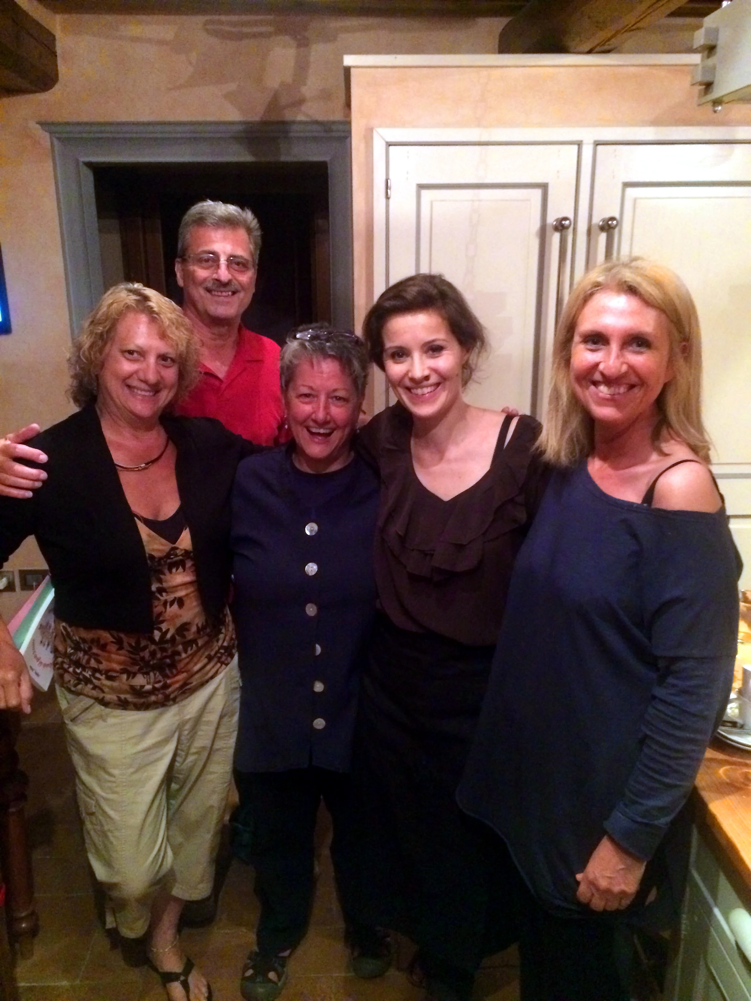 Anna and Harry with Kalinka and Simonetta after the cooking class