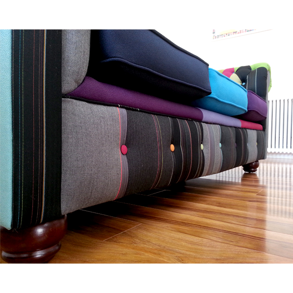 One-Off 'Herringbone and Colours' Paul Smith Upholstered Chesterfield