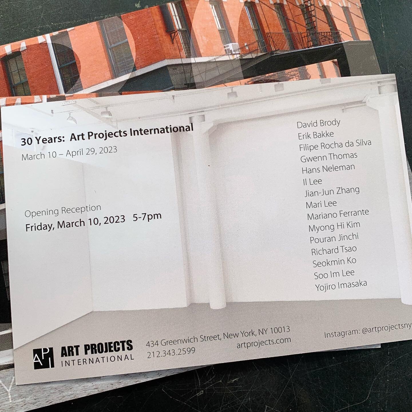 Art Projects International is celebrating the gallery&rsquo;s 30-year anniversary with a special exhibition 30 Years: Art Projects International opens on March 10, 2023.
Opening Reception March 10 5-7 pm.
Art Projects International.
434 Greenwich Str