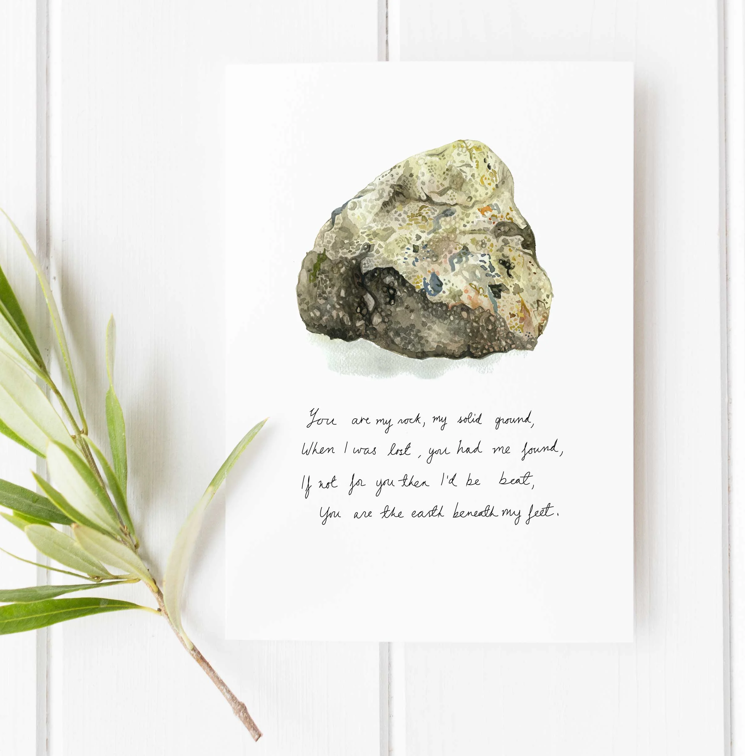 Your Are My Rock card