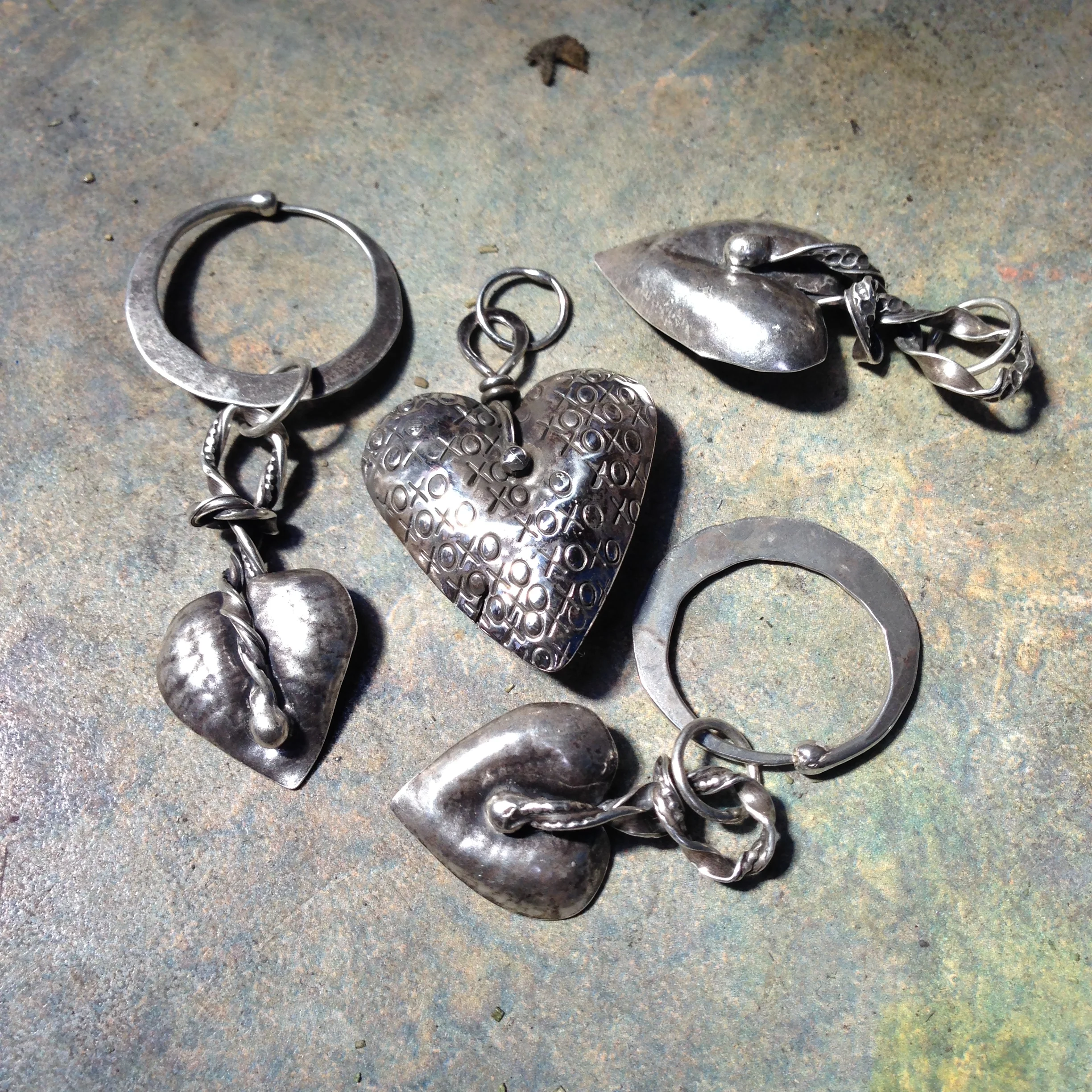 Hearts and Hoop Earrings