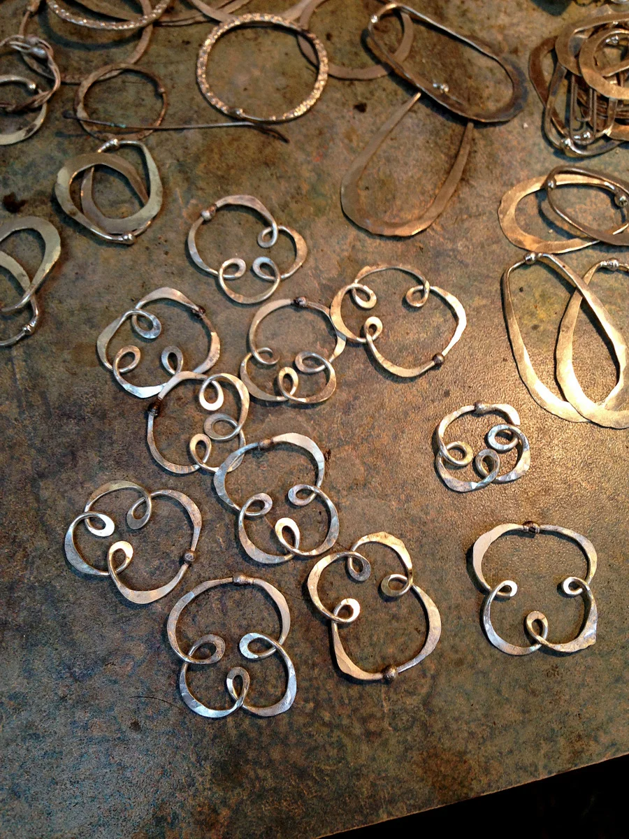 Sterling Silver Earrings Curly ones