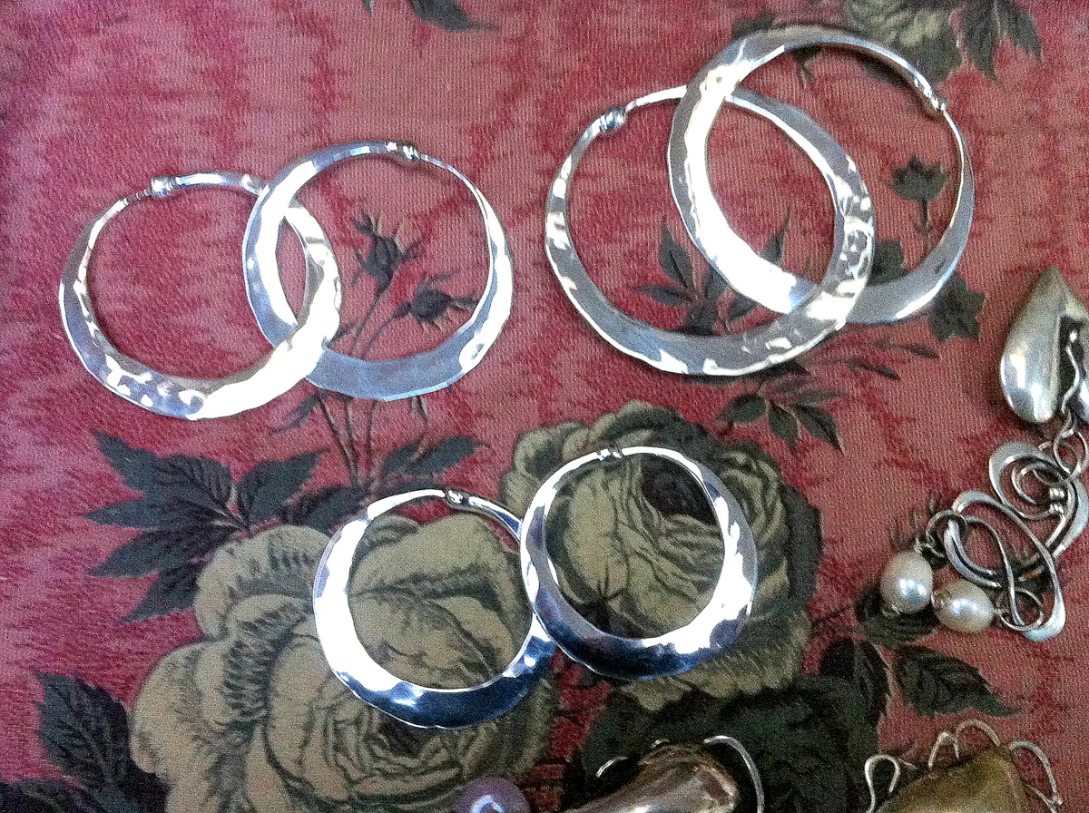 Silver Hoops
