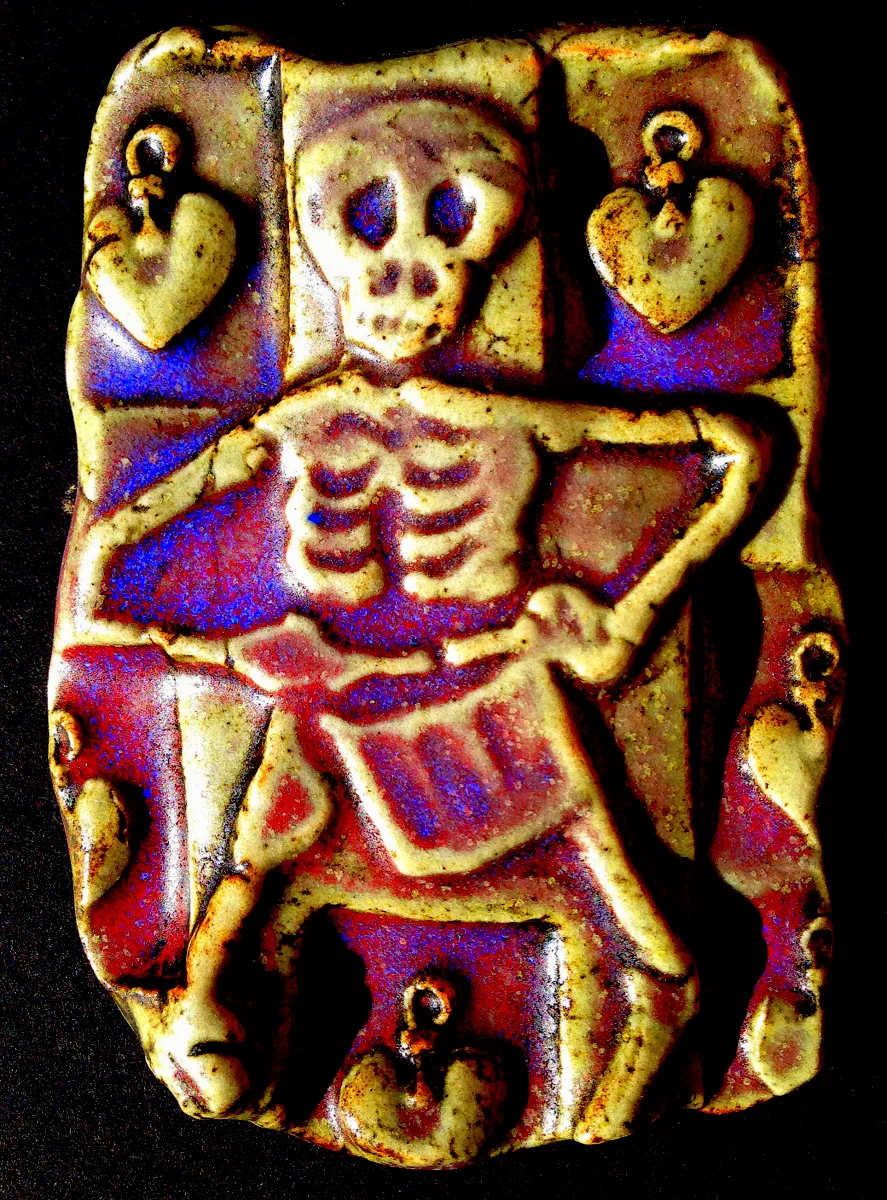 Dia Del Los Muertos Drummer with Hearts