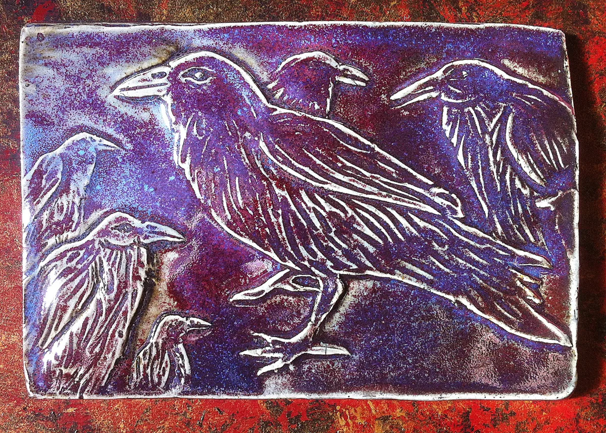 A Murder Of Crows      ceramic tile
