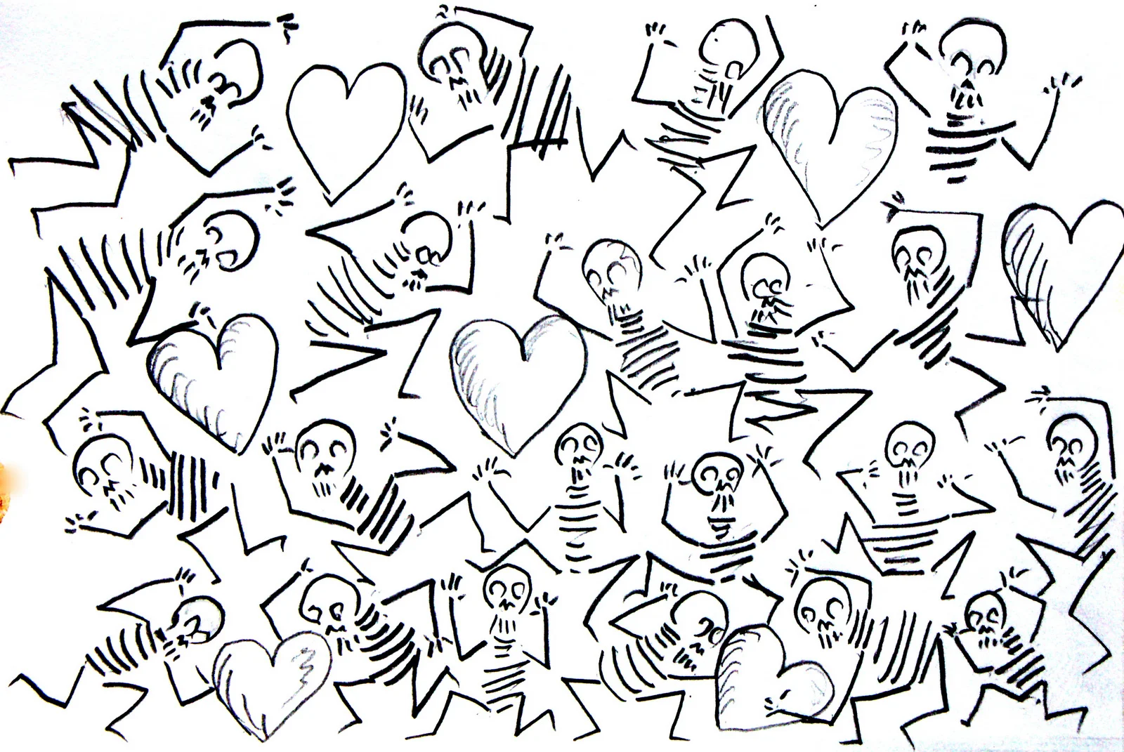 Chasing Hearts      hearts and skeletons